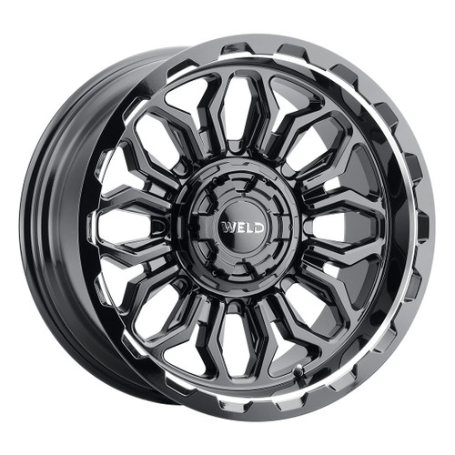 20x9 Flare 8x180  ET00 BS5.00 Gloss BLK MIL 124.3 - Weld Off-Road