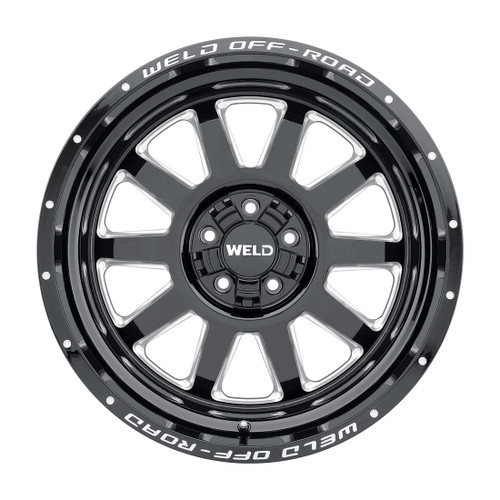 20x9.0 Stealth 5x139.7 5x150 ET00 BS5.00 Gloss BLK MIL 110.2 - Weld Off-Road