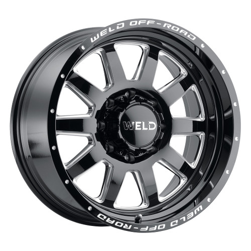 20x9.0 Stealth 8x165.1  ET00 BS5.00 Gloss BLK MIL 125.1 - Weld Off-Road