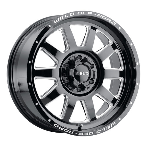 20x9.0 Stealth 6x135 6x139.7 ET00 BS5.00 Gloss BLK MIL 106.1 - Weld Off-Road