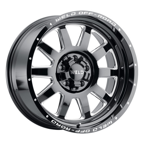 18x9 Stealth  5x139.7 5x150 ET-12 BS4.50 Gloss BLK MIL 110.2 - Weld Off-Road