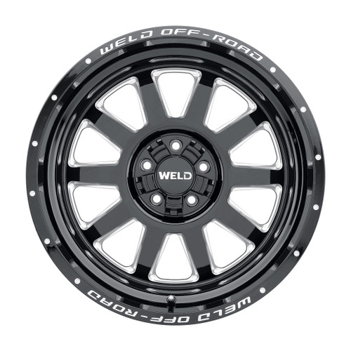 18x9 Stealth  5x139.7 5x150 ET-12 BS4.50 Gloss BLK MIL 110.2 - Weld Off-Road