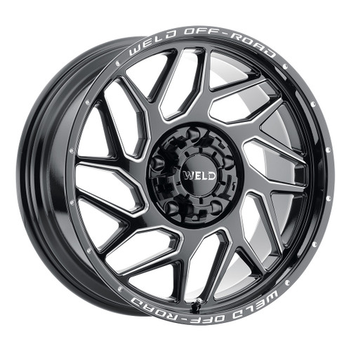 20x10 Fulcrum 5x139.7 5x150 ET-18 BS4.75 Gloss BLK MIL 110.2 - Weld Off-Road