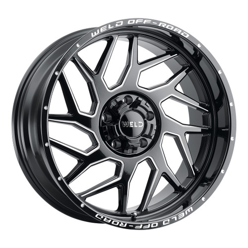 22x10 Fulcrum 5x139.7 5x150 ET-18 BS4.75 Gloss BLK MIL 110.2 - Weld Off-Road