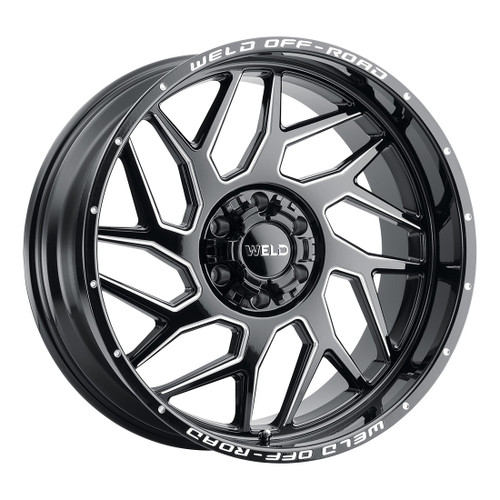 22x12 Fulcrum 6x135 6x139.7 ET-44 BS4.75 Gloss BLK MIL 106.1 - Weld Off-Road