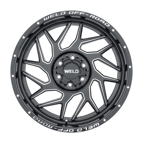 22x12 Fulcrum 6x135 6x139.7 ET-44 BS4.75 Gloss BLK MIL 106.1 - Weld Off-Road