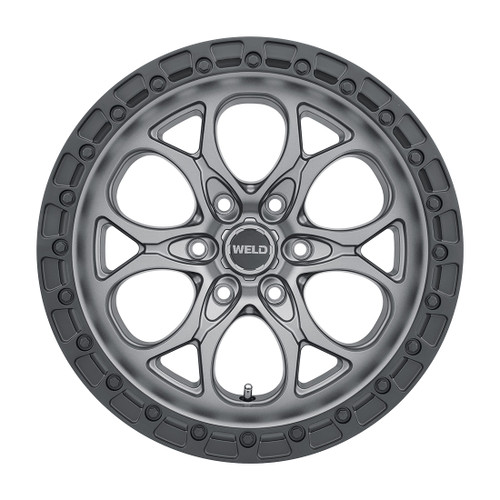 18x9 LedgeSix 6x139.7  ET00 BS5.00 Satin GUN / BLK Ring 106.1 - Weld Off-Road