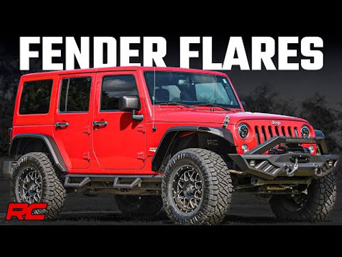 High Clearance LED Flat Fender Flare Kit UV Treated Jeep Wrangler JK (07-18)