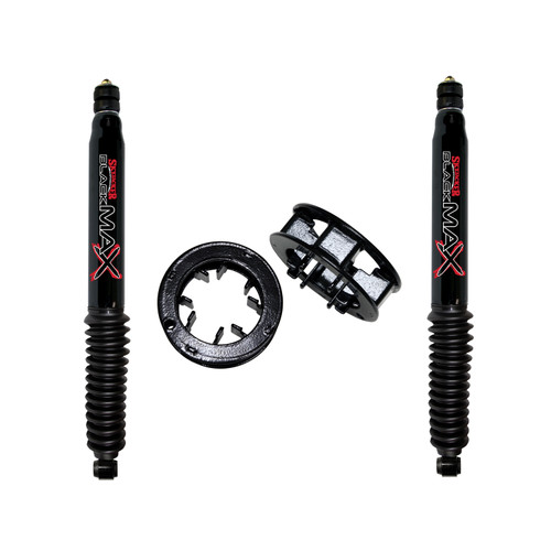 13-19 Ram 2500/Ram 3500 2" Aluminum Spacer Leveling Kit w/Black MAX Shocks w/Front Spacer - Skyjacker Suspension