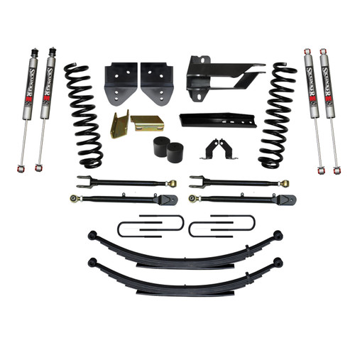 17-19 Ford F250/F350 Diesel 4" Suspension Lift Kit w/Adjustable 4-Links M9500 Monotube Shocks - Skyjacker Suspension