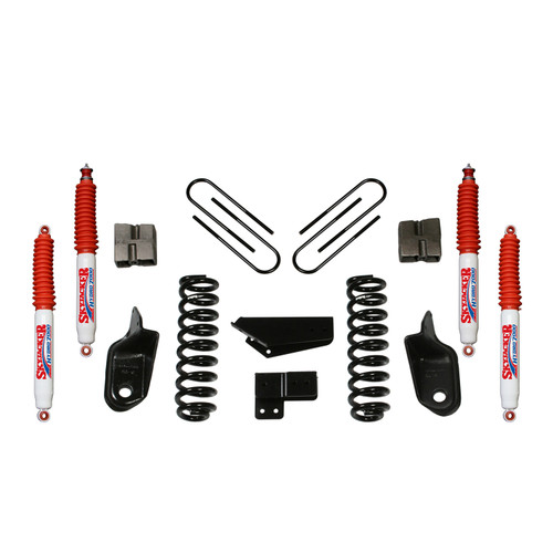 80-96 Ford Bronco 4" Suspension Lift Kit Front Coil Springs Brackets Rear U Bolt Kit Rear Block - Skyjacker Suspension
