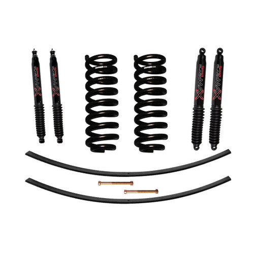 83-97 Ford/Mazda Ranger/Bronco II/B2300/B3000/B4000 1.5-2" Suspension Lift Kit w/Black MAX Shocks - Skyjacker Suspension
