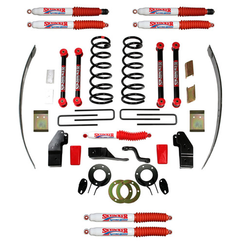00-01 Dodge Ram 2500/Ram 3500 4-4.5" Class II Suspension Lift Kit w/Shock Nitro Shocks All 4 Shocks - Skyjacker Suspension 00-01 Dodge Ram 2500/Ram 3500 4-4.5" Class II Suspension Lift Kit w/Shock Nitro Shocks All 4 Shocks - Skyjacker Suspension
