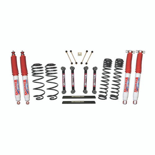 97-06 Jeep TJ 4" Dual Rate Long Travel One Box Kit OE Style Front and Rear Lower Links and Hydro 7000 Shocks - Skyjacker Suspension