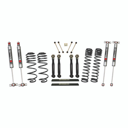 97-06 Jeep TJ 4" Dual Rate Long Travel One Box Kit Adjustable Front and Rear Lower Flex Links and M95 Monotube Shocks - Skyjacker Suspension 97-06 Jeep TJ 4" Dual Rate Long Travel One Box Kit Adjustable Front and Rear Lower Flex Links and M95 Monotube Shocks - Skyjacker Suspension