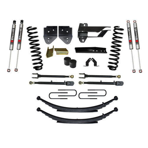 17-19 Ford F250/F350 Gas 4" Suspension Lift Kit w/Adjustable 4-Links M9500 Monotube Shocks Gas - Skyjacker Suspension
