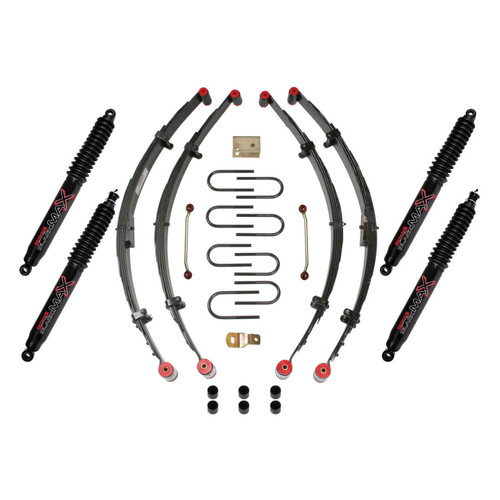 87-95 Jeep YJ 4" Sport Lift Kit w/Black MAX Shocks - Skyjacker Suspension