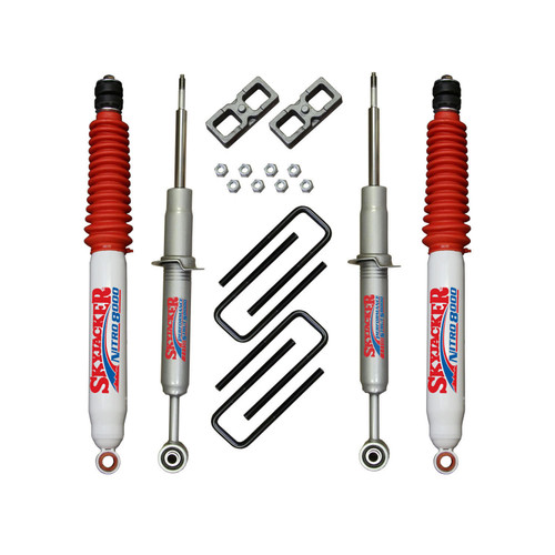 07-19 Toyota Tundra 3" Suspension Lift Kit w/Front Struts Rear Lift Blocks Rear U-bolts Rear Nitro 8000 Shocks - Skyjacker Suspension