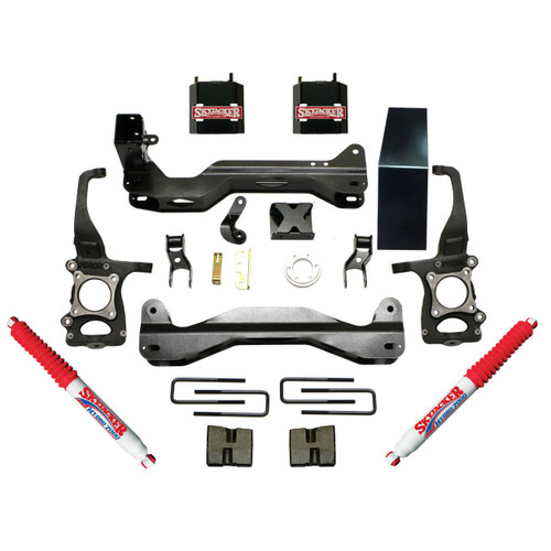 09-14 Ford F150 6" Suspension Lift Kit w/Front Strut Spacers Brake Line Brackets - Skyjacker Suspension