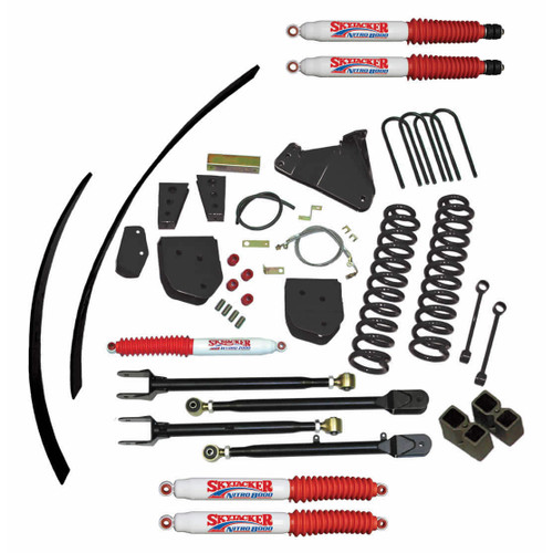 08-10 Ford F250 8.5" Suspension Lift Kit w/Nitro Shocks4-Link Conversion - Skyjacker Suspension