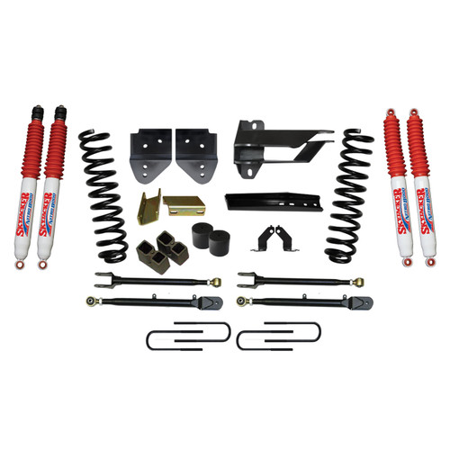 17-19 Ford F350 4" Suspension Lift Kit w/Shock & Adjustable 4-Links - Skyjacker Suspension