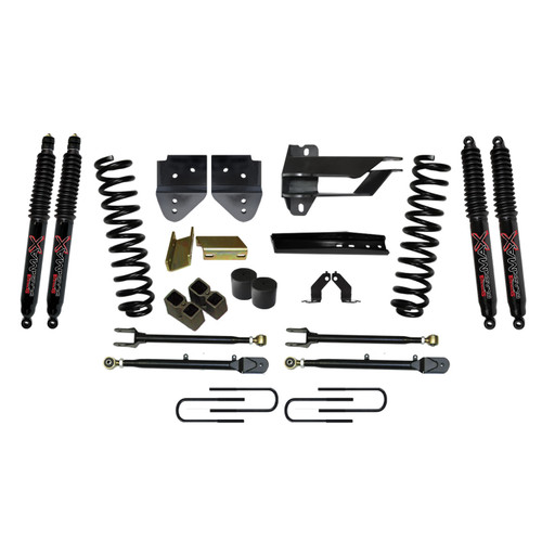 17-19 Ford F250 4" Suspension Lift Kit w/Shock & Adjustable 4-Links - Skyjacker Suspension