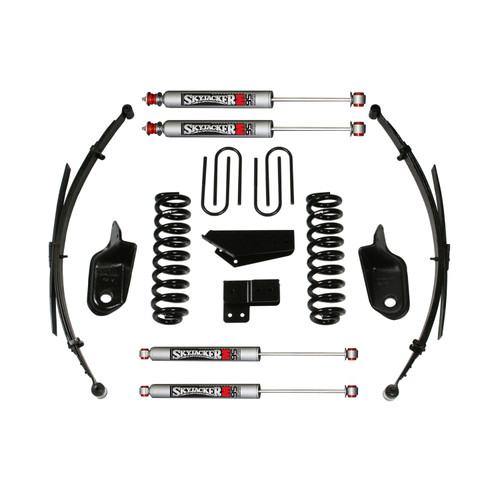 80-96 Ford Bronco 4" Suspension Lift Kit w/M95 Performance Shocks Front/Rear Springs Brackets Rear U Bolt Kit - Skyjacker Suspension