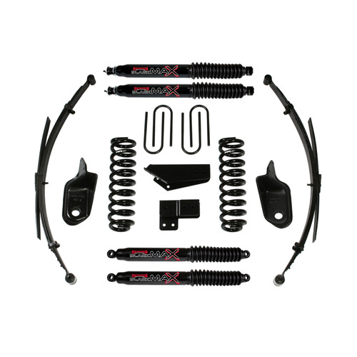 80-96 Ford Bronco 4" Suspension Lift Kit w/Black Max 8500 Shocks - Skyjacker Suspension
