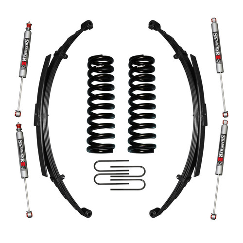 75-77 Ford Bronco 5" Suspension Lift Kit w/M95 Performance Shocks Front/Rear Springs Rear U Bolt Kit - Skyjacker Suspension