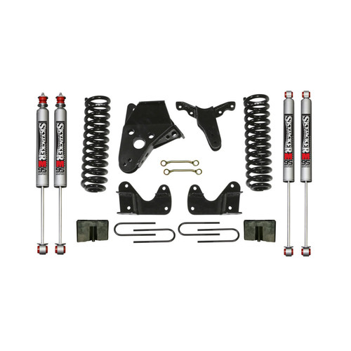 84-90 Ford Bronco II 6" Suspension Lift Kit w/M95 Performance Shocks Front Springs Sway Bar End Link Kit Rear Block Rear U Bolt Kit - Skyjacker Suspension