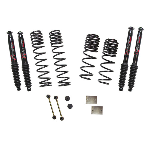 2020 Jeep JL Diesel 1.5" Suspension Lift Kit Dual Rate Long Travel Suspension Lift w/Black MAX Shocks - Skyjacker Suspension