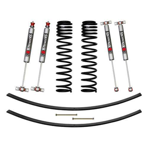 84-01 Jeep XJ 3" Suspension Lift Kit w/ F-R M95 Monotube Shocks - Skyjacker Suspension