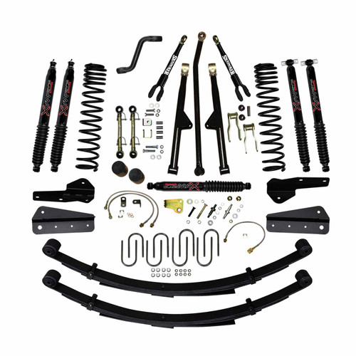84-01 Jeep XJ 4.5" Suspension Lift Kit w/Black Max Shocks - Skyjacker Suspension 84-01 Jeep XJ 4.5" Suspension Lift Kit w/Black Max Shocks - Skyjacker Suspension