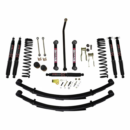 84-01 Jeep XJ 4.5" Suspension Lift Kit Front/Rear Black Max Shocks - Skyjacker Suspension