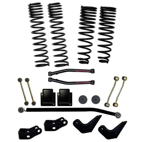 20-22 Jeep JT 3.5" Dual Rate Long Travel Coil Spring Lift Kit Shock Extensions w/Front/Rear Hydro 7000 Shocks - Skyjacker Suspension