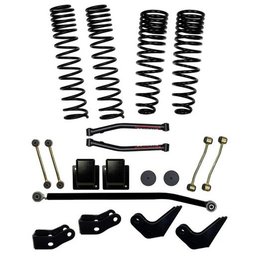 20-22 Jeep JT 3.5" Dual Rate Long Travel Coil Spring Lift Kit Shock Extensions - Skyjacker Suspension