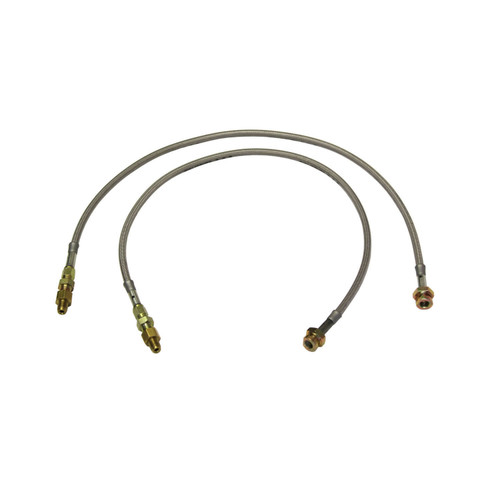 68-73 Dodge W100-W300 4-8" Lift SS Brake Hose Kit Front Pair