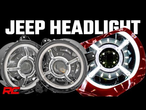 Headlights DRL Halo LED 9" Jeep Gladiator JT (20-23)/Wrangler JL (18-23) 