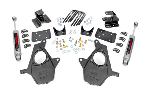 2" Lowering Kit 4" Rear Lowering Alum/Stamped Knuckle Chevy/GMC 1500 (14-18)