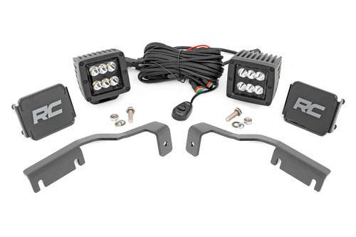 LED Light Ditch Mount 2" Black Pair Spot Nissan Frontier (22-23)