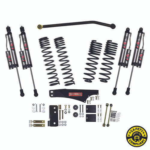 07-18 Jeep JK 4 in. Lift System Dual Rate Long Travel Suspension Lift With ADX 2.0 Remote Reservoir Shocks - Skyjacker