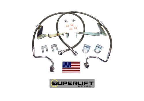 08-10 Ford F250/F350 w/6-10in Lift Front Bulletproof Brake Hose - Superlift Suspension