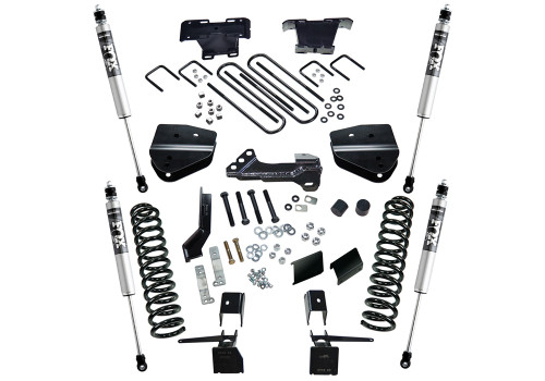 17-22 Ford F250/F350 4WD Diesel 4in Suspension Lift Kit w/o 4Link Arms Radius Arms w/Fox Shocks - Superlift Suspension