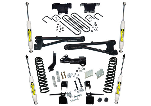 17-22 Ford F250/F350 4WD Diesel 4in Radius Arm Lift Kit w/SL Shocks - Superlift Suspension