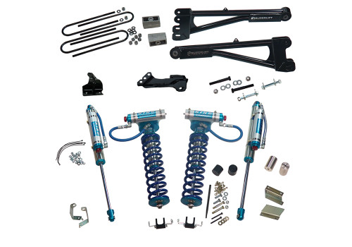 11-16 Ford F250/F350 4WD 4in Suspension Lift Kit w/Rep Radius Arms/King Clvrs/King Rear Shocks - Superlift Suspension