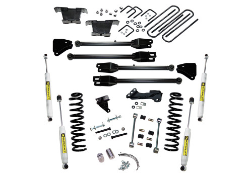 08-10 Ford F250/F350 4WD Diesel 4in Suspension Lift Kit w/4-Link Conversion SL Shocks - Superlift Suspension