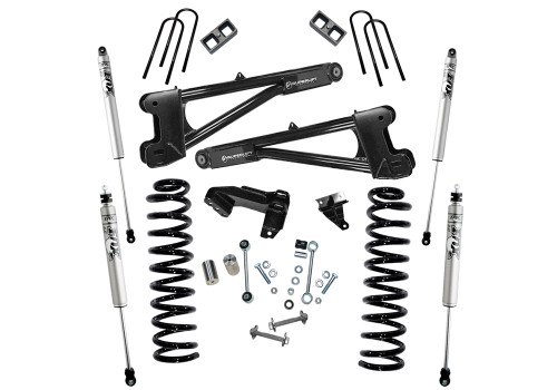 08-10 Ford F250/F350 4WD Diesel 4in Suspension Lift Kit w/Replacement Radius Arms Fox Shocks - Superlift Suspension