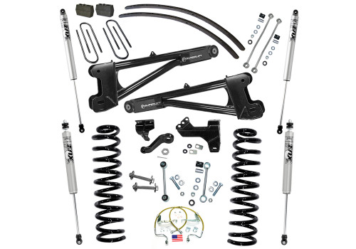 08-10 Ford F250/F350 4WD Diesel 6in Suspension Lift Kit w/Replacement Radius Arms Fox Shocks - Superlift Suspension