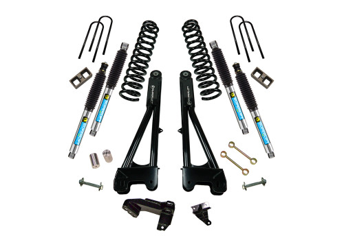 08-10 Ford F250/F350 4WD Diesel 4in Suspension Lift Kit w/Replacement Radius Arms Bilstein Shocks - Superlift Suspension