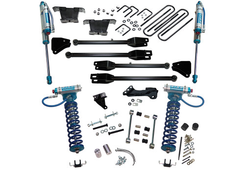 08-10 Ford F250/F350 4WD 4in Suspension Lift Kit w/4-Link Conversion King Clvrs/Shocks - Superlift Suspension